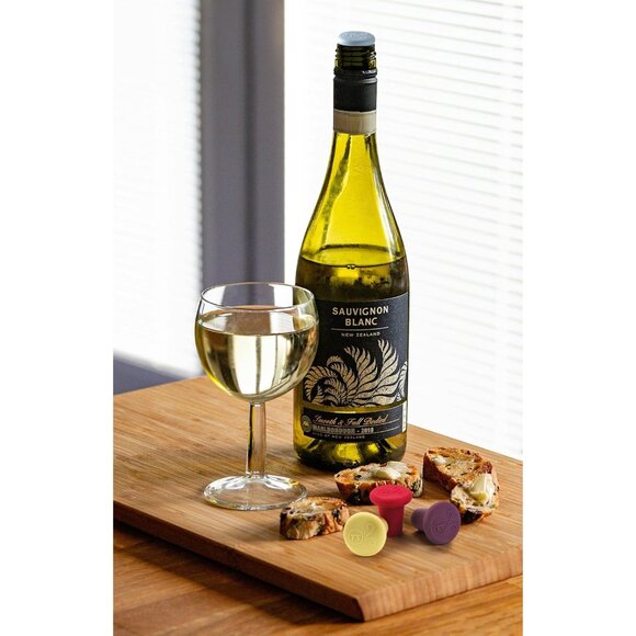 B229 Silicone Wine Bottle Stoppers, Set of 4, Assorted - Picture 6 of 10